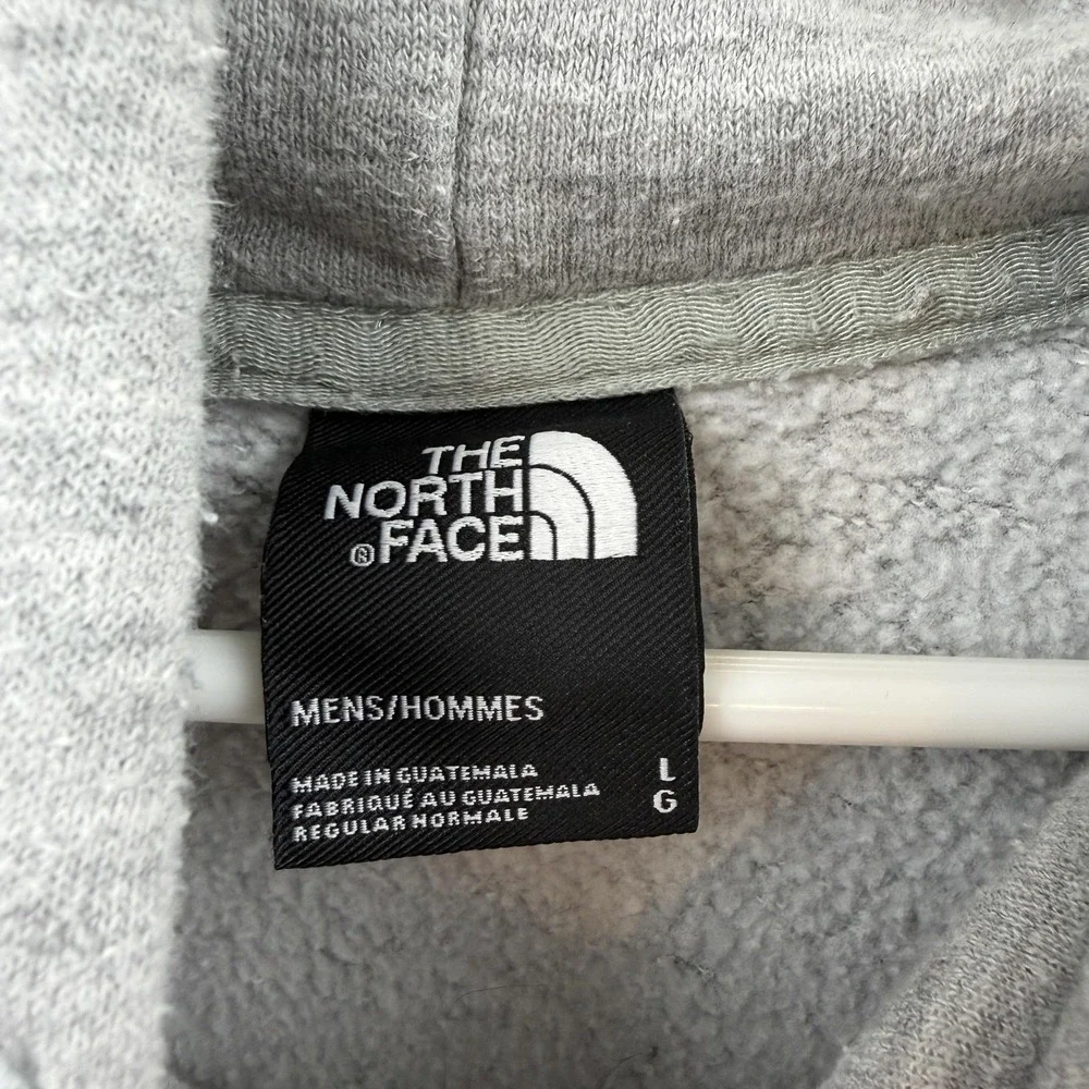 The North Face Mens‎ Gray Logo Hoodie Pullover Fleece Sweatshirt Large L